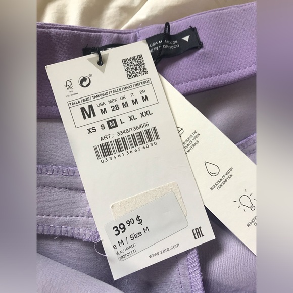 NWT ZARA high-waisted shorts - Picture 9 of 10